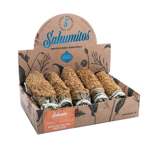 乾燥させたセージなどを束にして燃やした煙で浄化するスマッジング INCENSE SMALL SMUGDE BOX x5 ／Sagrada Madre（サグラダマドレ）