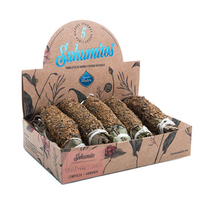 乾燥させたセージなどを束にして燃やした煙で浄化するスマッジング INCENSE SMALL SMUGDE BOX x5 ／Sagrada Madre（サグラダマドレ）