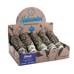 乾燥させたセージなどを束にして燃やした煙で浄化するスマッジング INCENSE SMALL SMUGDE BOX x5 ／Sagrada Madre（サグラダマドレ）