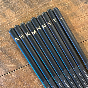 アルファベットが埋め込まれた イニシャル箸 BLACK
