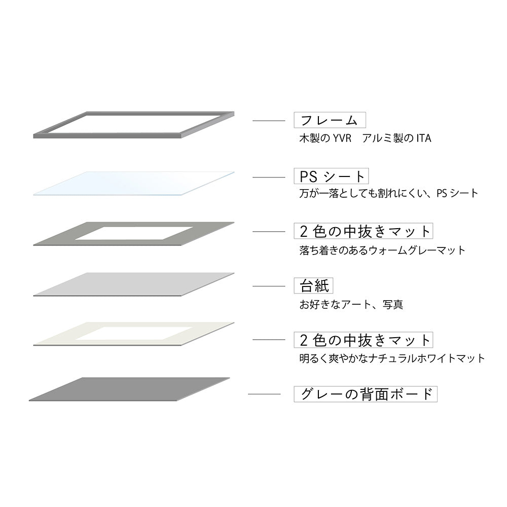A2サイズの無機質でシャープな印象を添えるアルミフレーム ITA（アイ