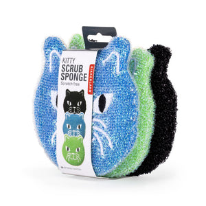 猫のキッチンスポンジ３点セット Kitty Scrub Sponge（キティスクラブスポンジ）