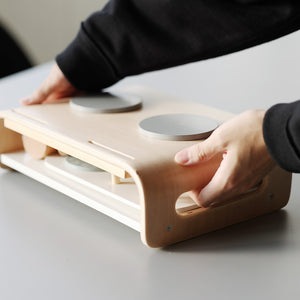 音も動きも楽しい、お子さまの創造力を引き出す木製のキッチンセット KURUKURU COOKER（クルクル クッカー）