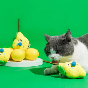 猫が好むマタタビが入ったレモンのおもちゃ LEMON MATATABI TOY