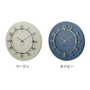 文字盤から浮かせたスチールの数字がクラシカルなデザインのウォールクロック Luu（ルウ）