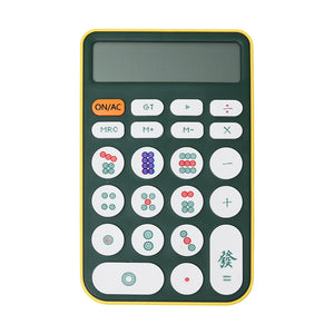 ピンズデザインのボタンが特徴的な麻雀電卓 MAHJONG DENTAKU（マージャンデンタク）
