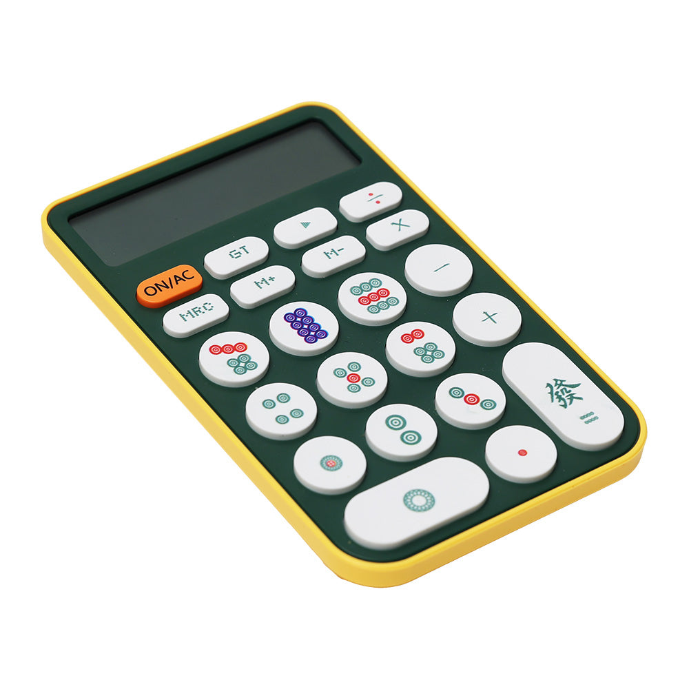 ピンズデザインのボタンが特徴的な麻雀電卓 MAHJONG DENTAKU