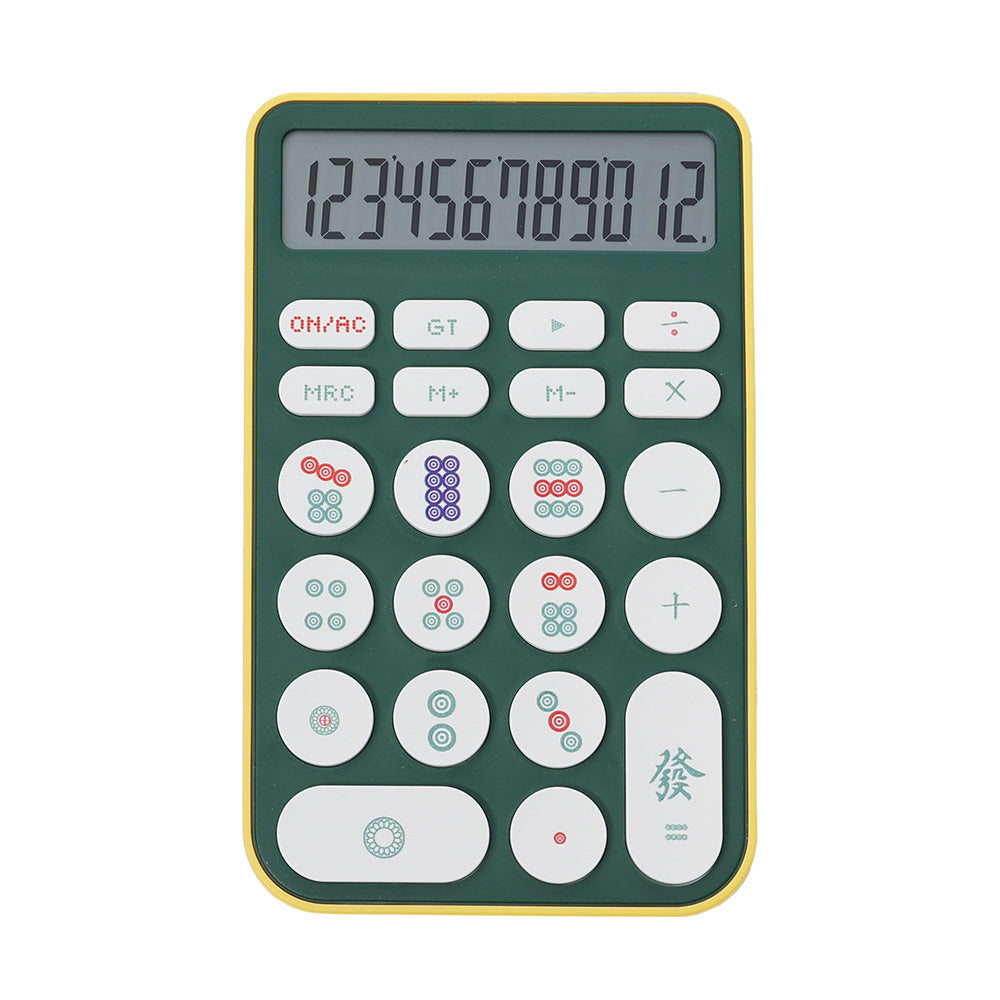 ピンズ マンズ デザインのボタンが特徴的な麻雀電卓 MAHJONG DENTAKU