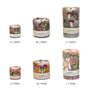 本物のカーネーションを閉じ込めた、華やかで上品なデザインのキャンドル MIMOSA Flower Candle Carnation
