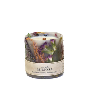 本物のカーネーションを閉じ込めた、華やかで上品なデザインのキャンドル MIMOSA Flower Candle Carnation