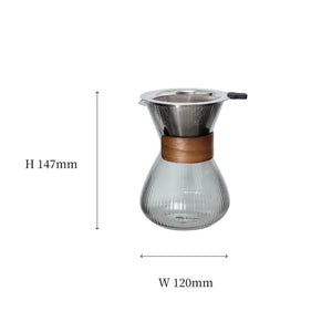 【予約商品】スリムで持ちやすくステンレスドリッパー付き noon coffee carafe（ヌーン コーヒーカラフェ）