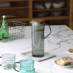 容量たっぷり1100ml 蓋にウォルナット材を用いた noon jag（ヌーン ジャグ）