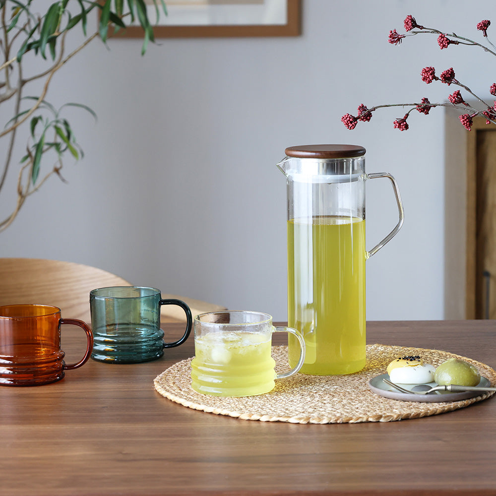 容量たっぷり1100ml 蓋にウォルナット材を用いた noon jag（ヌーン