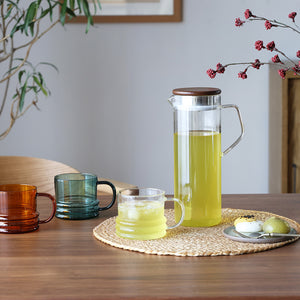 容量たっぷり1100ml 蓋にウォルナット材を用いた noon jag（ヌーン ジャグ）