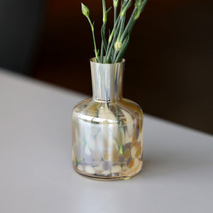 ドリッピングアートのような色鮮やかなガラスのフラワーベース PALETTE VASE（パレット ベース）