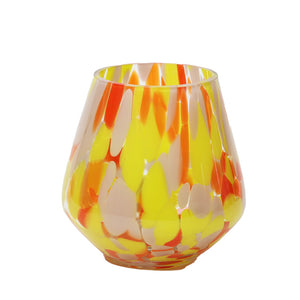 ドリッピングアートのような色鮮やかなガラスのフラワーベース PALETTE VASE（パレット ベース）