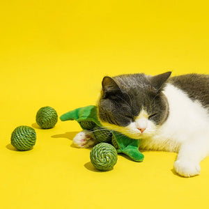 グリーンピースの形が可愛いおもちゃ PEASECOD SISAL ROPE TOY