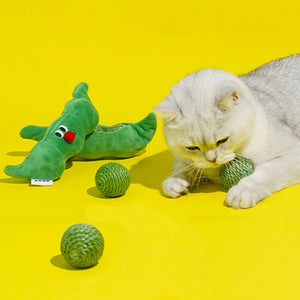 グリーンピースの形が可愛いおもちゃ PEASECOD SISAL ROPE TOY
