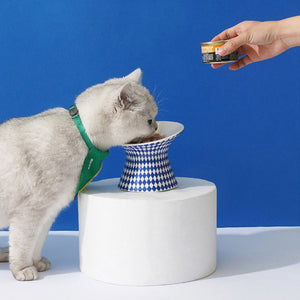 首に負担をかけずに食べやすいフードボウル PET HIGH-HEELS BOWL