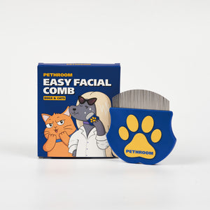 簡単で安全に目やに除去から顔の隅々までブラッシングできる PETHROOM イージーフェイシャルコーム