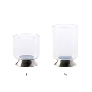 【予約商品】ステンレスのエッジの効いた、モダンなガラスカップ qon cup（クオン カップ）