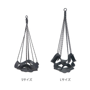 ラバー素材とパラコードを組み合わせたプラントハンガー RUBBER POT HANGER（ラバーポットハンガー）