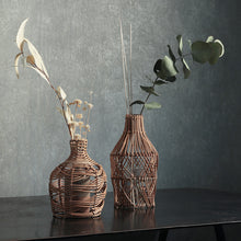 画像をギャラリービューアに読み込む, 【予約商品】ラタン編みのナチュラルな魅力で、異国雰囲気をそっと奏でるフラワーベースカバー Sadio Tiny（サディオ タイニー）
