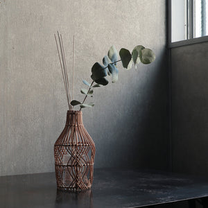 【予約商品】ラタン編みのナチュラルな魅力で、異国雰囲気をそっと奏でるフラワーベースカバー Sadio Tiny（サディオ タイニー）