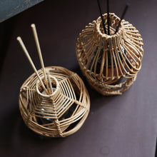 画像をギャラリービューアに読み込む, 【予約商品】ラタン編みのナチュラルな魅力で、異国雰囲気をそっと奏でるフラワーベースカバー Sadio Tiny（サディオ タイニー）
