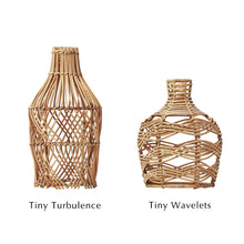 画像をギャラリービューアに読み込む, 【予約商品】ラタン編みのナチュラルな魅力で、異国雰囲気をそっと奏でるフラワーベースカバー Sadio Tiny（サディオ タイニー）
