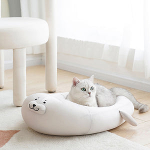 滑らかな手触りのアザラシ型ペット用ベッド SEAL ICE-FIL PET COOLING MAT
