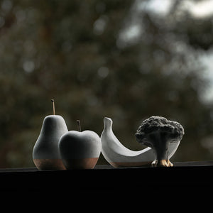 有機質と無機質を組み合わせたリンゴのオブジェ Steven（スティーブン）