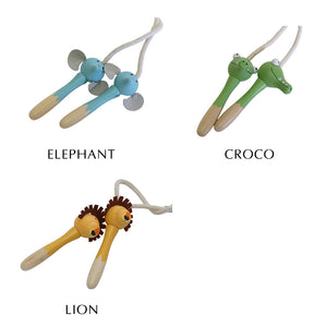 太めのコットンロープと、木製の動物型持ち手が楽しい縄跳び SKIPPING ROPE（スキッピング ロープ）