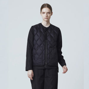 柔らかい生地を使用した、着心地◎ミリタリーダウン TAION ミリタリー VネックWジップ ダウンベスト-ソフトシェル（TAION-001ALSZML-1）