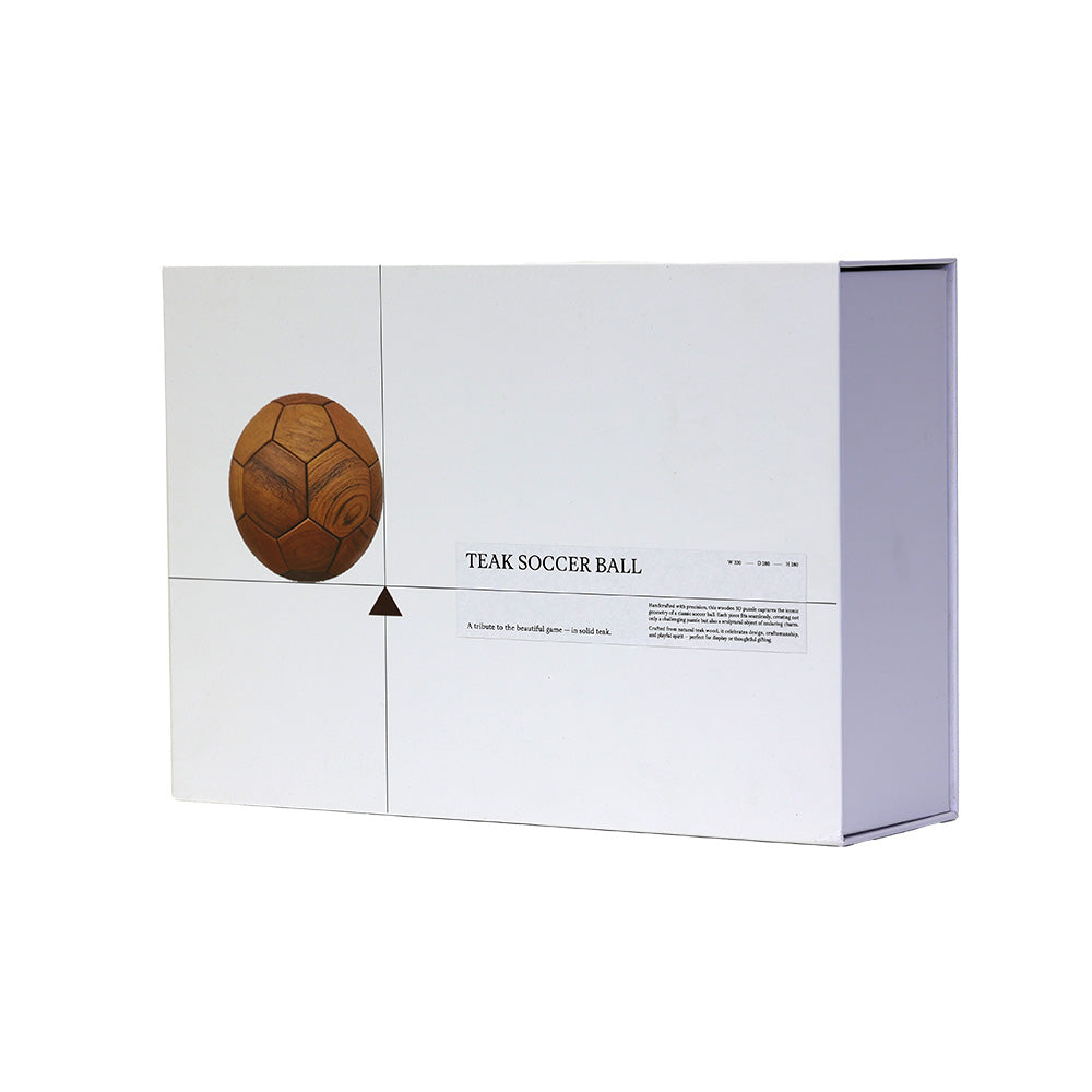 手作り木製サッカーボール 直径18センチ 送料無料‼︎ 天然木の立体パズルのように組み上げるサッカーボール型トロフィー