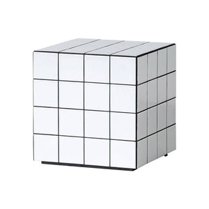 本物のタイルを貼り込んだ テラ サイドテーブル キューブ型