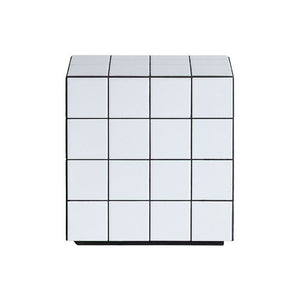 本物のタイルを貼り込んだ テラ サイドテーブル キューブ型