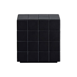 本物のタイルを貼り込んだ テラ サイドテーブル キューブ型