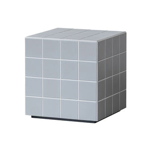 本物のタイルを貼り込んだ テラ サイドテーブル キューブ型