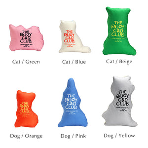 日々を楽しんでいるペット達をテーマにしたクッション The Enjoy C&D Club Cushion（エンジョイ C&D クラブ クッション）