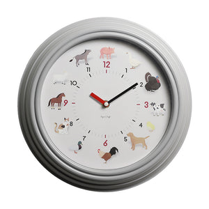 様々な動物たちの可愛らしい鳴き声が響き渡るユニークな掛け時計 TICKY TACKY CLOCK（ティッキー タッキー クロック）