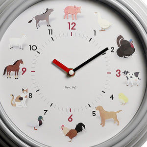 様々な動物たちの可愛らしい鳴き声が響き渡るユニークな掛け時計 TICKY TACKY CLOCK（ティッキー タッキー クロック）