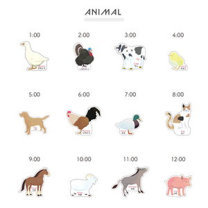 様々な動物たちの可愛らしい鳴き声が響き渡るユニークな掛け時計 TICKY TACKY CLOCK（ティッキー タッキー クロック）