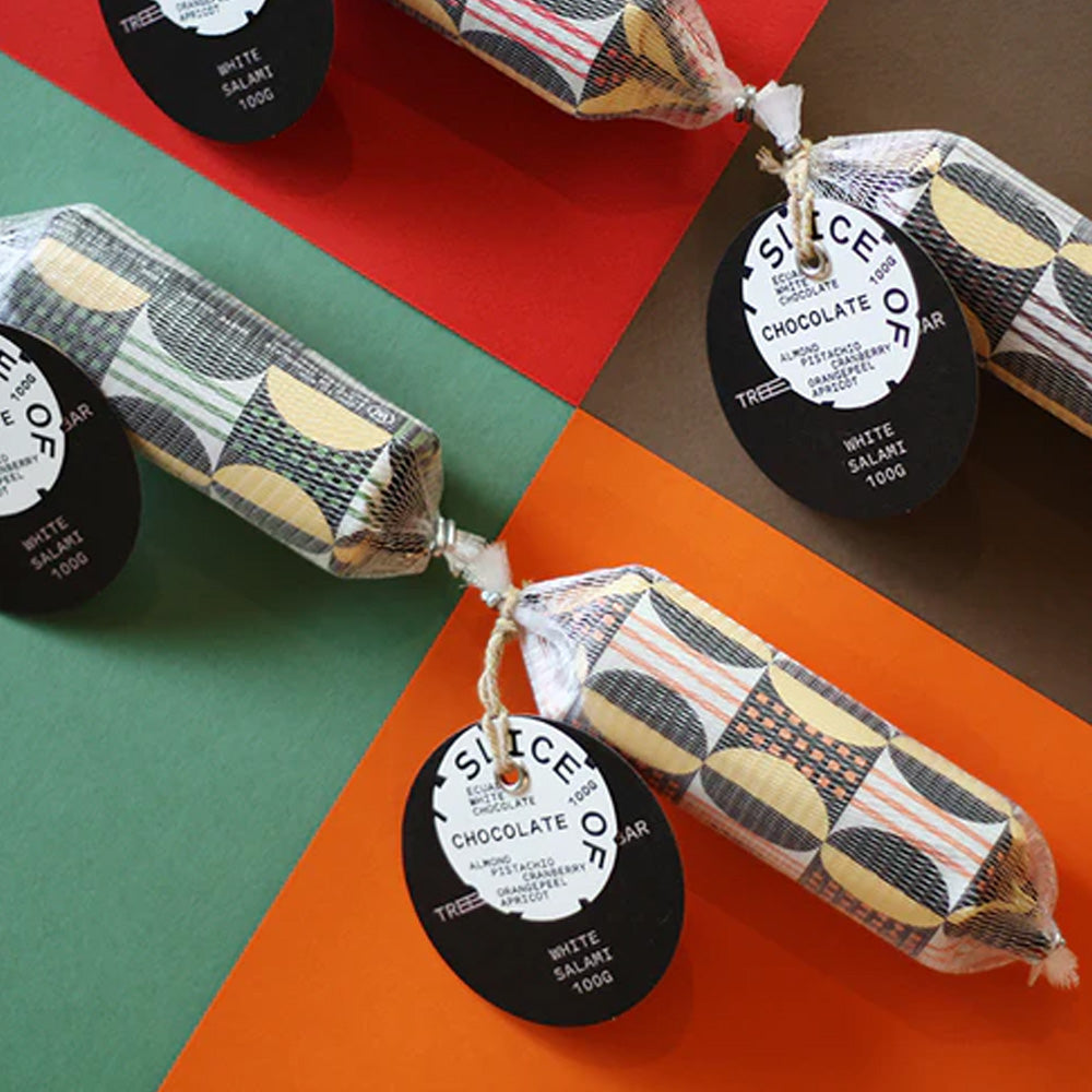 切って食べる サラミのようなチョコレート 2本入ギフトセット TREETOBAR Salami Gift BOX（トリトバ サラミギフトボックス）