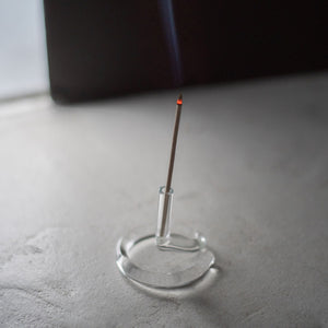 耐熱ガラス製のお香たて TWO TONE INCENSE HOLDER（ツートーン インセンスホルダー）