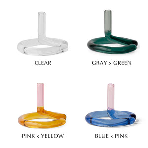 耐熱ガラス製のお香たて TWO TONE INCENSE HOLDER（ツートーン インセンスホルダー）