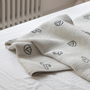 通気性が良く肌触りがいいブランケット WARMGREY TAILのBUNNY BUNNY COTTON MODAL BLANKET