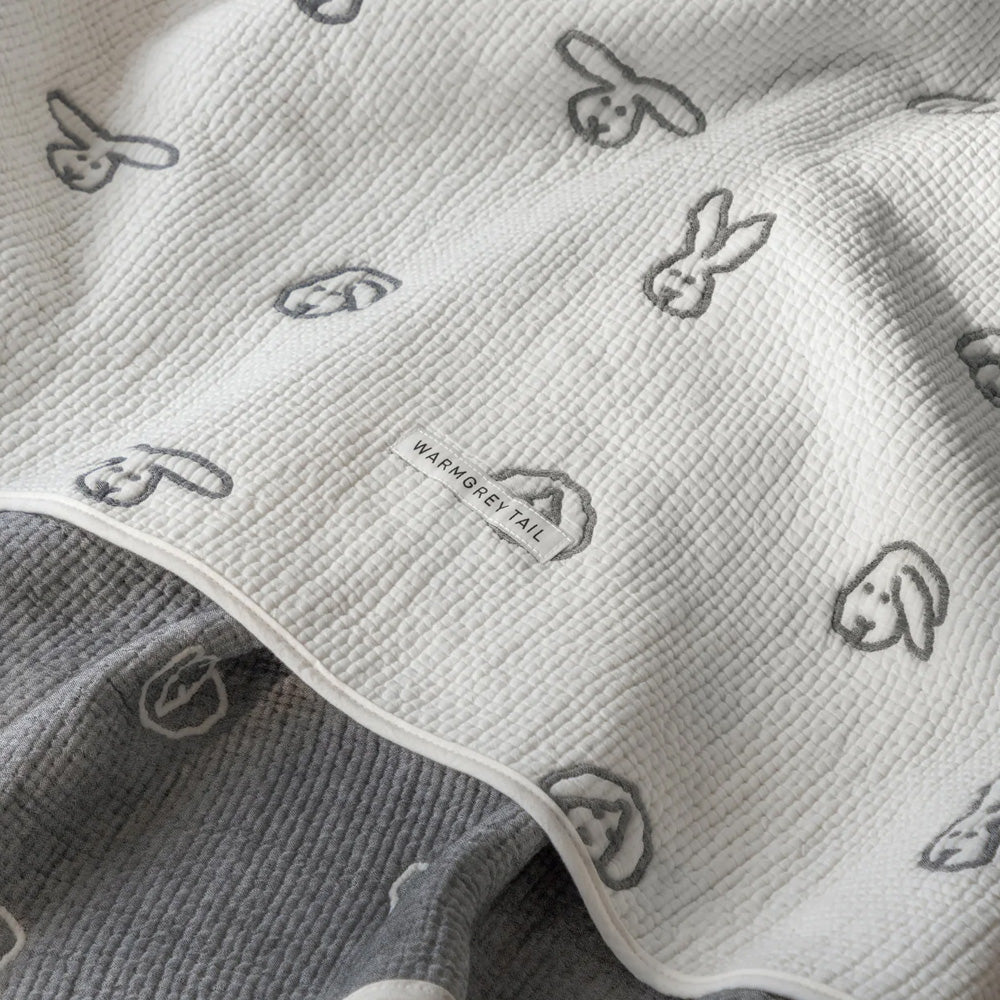 通気性が良く肌触りがいいブランケット WARMGREY TAILのBUNNY BUNNY
