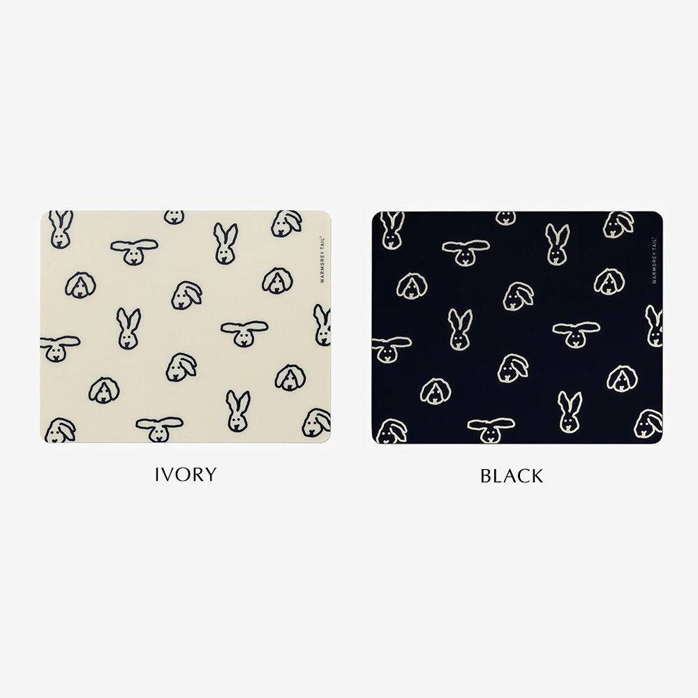 ラビットイラストのマウスパッド WARMGREY TAIL の BUNNY BUNNY MOUSE