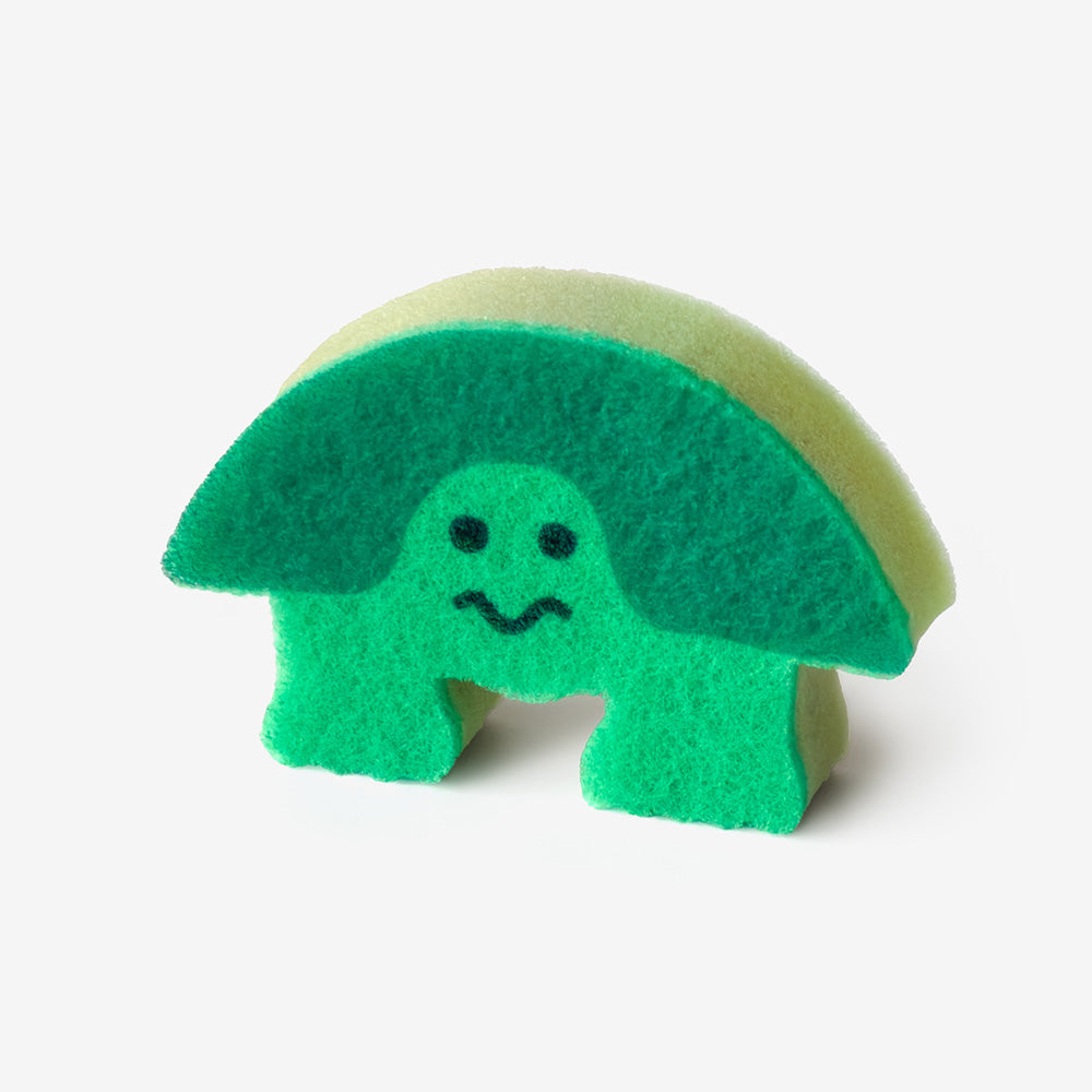 イラストがプリントされたスポンジ WARMGREY TAIL の DISH SPONGE